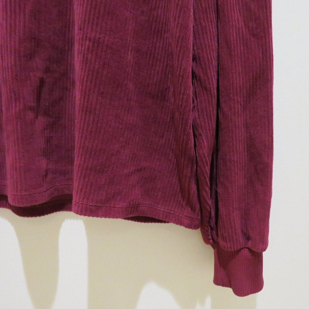 SEZANE Josie Sweatshirt Top Plum Corduroy Size Small Boho Romantic Cottage Trad - Picture 4 of 15